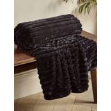 Catherine Lansfield Filtar Catherine Lansfield Cosy Ribbed Soft Blankets Black