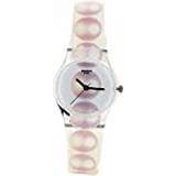 Swatch Transparent Armbandsur Swatch LK332 för kvinnor, Gummirem