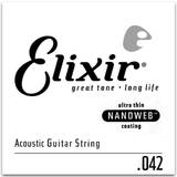 Elixir strängar acoustic Elixir 15142 80/20 Bronze Single Acoustic Guitar NANOWEB 042