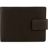 Skinn Reseplånböcker Bloomsbury with Red Detail Gents Quality Tabbed Leather Bi-Fold Wallet Gift Box