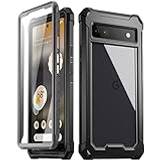 Poetic Skal & Fodral Poetic Guardian Case for Google Pixel 6A 5G Clear Case with Built-in Screen Protector Black