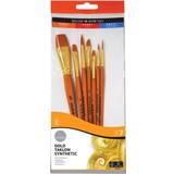 Penslar Daler Rowney Gold Taklon Synthetic Brushes 7 Pack
