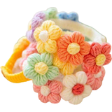 Shein Sweet Flower & Cat Ear Design Knitted Pet Collar S