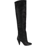 Proenza Schouler Skor Proenza Schouler Slouchy Leather Cone-Heel Over-the-Knee Boots BLACK 8B
