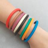 Gummi Armband Shein 8pcs/set Multicolor Rubber Elastic Gothic Style Statement Bracelet