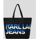 Karl Lagerfeld Denim Handväskor Karl Lagerfeld Jeans Shopping Bags Ew Canvas Shopper black Shopping Bags for ladies