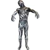 Grå - Skelett Maskeradkläder Skull and Bones Kid's Skeleton Morphsuit Costume Gray