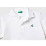Benetton Överdelar Benetton White Kids Logo-embroidered Polo Shirt 1-6 Years 12-18 Months