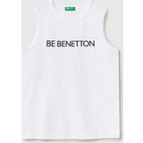 Benetton Överdelar Benetton White Kids Logo-print Sleeveless T-shirt 6-14 Years 11-12 Years