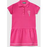 Benetton Klänningar Benetton Bright Pink Kids Tennis-embroidered Polo-collar Cotton-piqué Dress 1-6 Years 18-24 Months