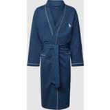 Polo Ralph Lauren Man Dressing gown or bathrobe Slate blue Cotton, Polyester Blue