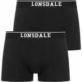 Lonsdale Herr Underkläder Lonsdale Oxfordshire Herren Boxershorts 2er-Pack 113859-1099 schwarz