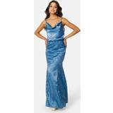 Bubbleroom Occasion Lucie Jacquard Gown Dusty blue