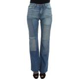 True Byxor & Shorts Cavalli Women Wash Cotton Slim Fit Bootcut Jeans Blue