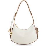 Ganni Swing Shoulder Bag in White Polyester/Polyurethane/Recycled Leather Women's White One size