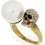 Med lås Ringar Alexander McQueen Skull embellished ring gold