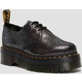 Dr. Martens 3.5 Sneakers Dr. Martens Men's 1461 Faux Fur-Lined Metallic Leather Platform Shoes in Black/Metallic