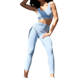 Yoga Jumpsuits & Overaller Samarali Yoga Bra and Leggings Set - Light Blue