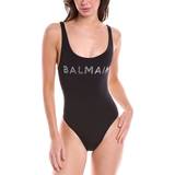 Balmain Badkläder Balmain Black Crystal Swimsuit 001 BLACK FR