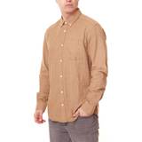 Only & Sons Unisex Skjortor Only & Sons Niko Longsleeve Melange Herren Shirt Button-Down-Hemd 22019878 Beige