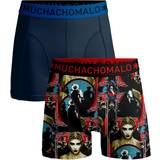 Muchachomalo Underkläder Muchachomalo 2-pack Cotton Stretch Smooth Criminal Boxer Black pattern