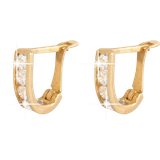 Ur&Penn Whoops Earrings - Gold/Transparent