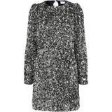 Dam - Paljetter Kläder Selected Sequin Mini Dress - Silver