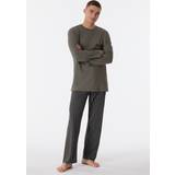Bruna - Herr Sovplagg Schiesser Comfort Nightwear Long Pyjamas Brown patt