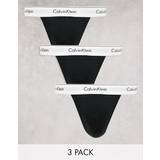 Calvin Klein – Svarta stringtrosor, 3-pack-Svart/a