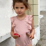 UV-skydd Baddräkter Barnkläder Petit Crabe Bade Swimsuit, Rose Nude 9-10 år fepojkar Baddräkter