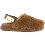 Marni Innetofflor Marni Shearling slippers brown