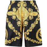 Versace Byxor & Shorts Versace Barocco Gold/Black Bermuda Shorts
