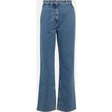 Burberry Dam Byxor & Shorts Burberry High-rise straight jeans blue