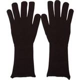 Dolce & Gabbana Herr Handskar & Vantar Dolce & Gabbana Brown Cashmere Silk Hands Mitten Mens Gloves