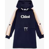 Chloé Festklänningar Barnkläder Chloé Logo Mjukis-klänning Marinblå Marinblå years