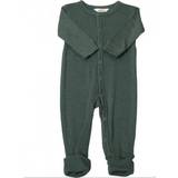 Silke Jumpsuits Barnkläder Joha Ull/Silke Dark Green Onesies m. 2-i-1 Fot-80