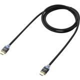 SpeaKa Professional HDMI-kablar SpeaKa Professional HDMI Cable HDMI-A plug, HDMI-A plug 1.00 Black SP-7870024 Return 1m