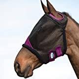 Full Hästtäcken Weatherbeeta Comfitec hållbar nätmask, Pony, Svart lila