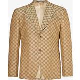 Gucci Kavajer Gucci GG linen-blend blazer brown