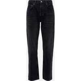 Dam - W23 Byxor Agolde Parker Long mid-rise straight jeans black