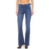 Arizona Schlichte High Waist Jeans mit aufgesetzten Taschen Kurzgröße Blau