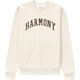 Harmony Överdelar Harmony Sweater kuscheliger Pullover hergestellt in den USA Seal University Crewneck Beige