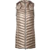 Street One Quilted Look Long Vest - Light Iced Gold