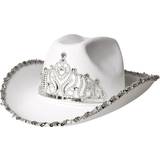 Silver - Vilda västern Maskeradkläder Cowboy-Prinzessin Hut für Damen weiss-silber