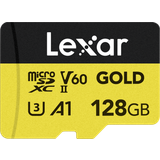 LEXAR Minneskort LEXAR microSD GOLD UHS-II, R280 W100 C10 A1 U3 V60 128GB