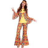 70-tal - Orange Dräkter & Kläder Amscan hippie costume ladies polyester orange