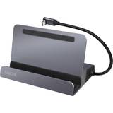 Silver Dockningsstationer LogiLink USB-C-dockningsstation 6-i-1 iPad/Steam Deck m.m