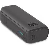 SBS Powerbanks Batterier & Laddbart SBS NanoTube Powerbank med USB-A & USB-C 10W 5.000 mAh Svart