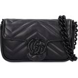 Svarta Väskor Gucci GG Marmont Leather Bag - Black
