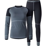 Dam - Rundringad Jumpsuits & Overaller Ullmax Active Wool Set W - Steel Blue